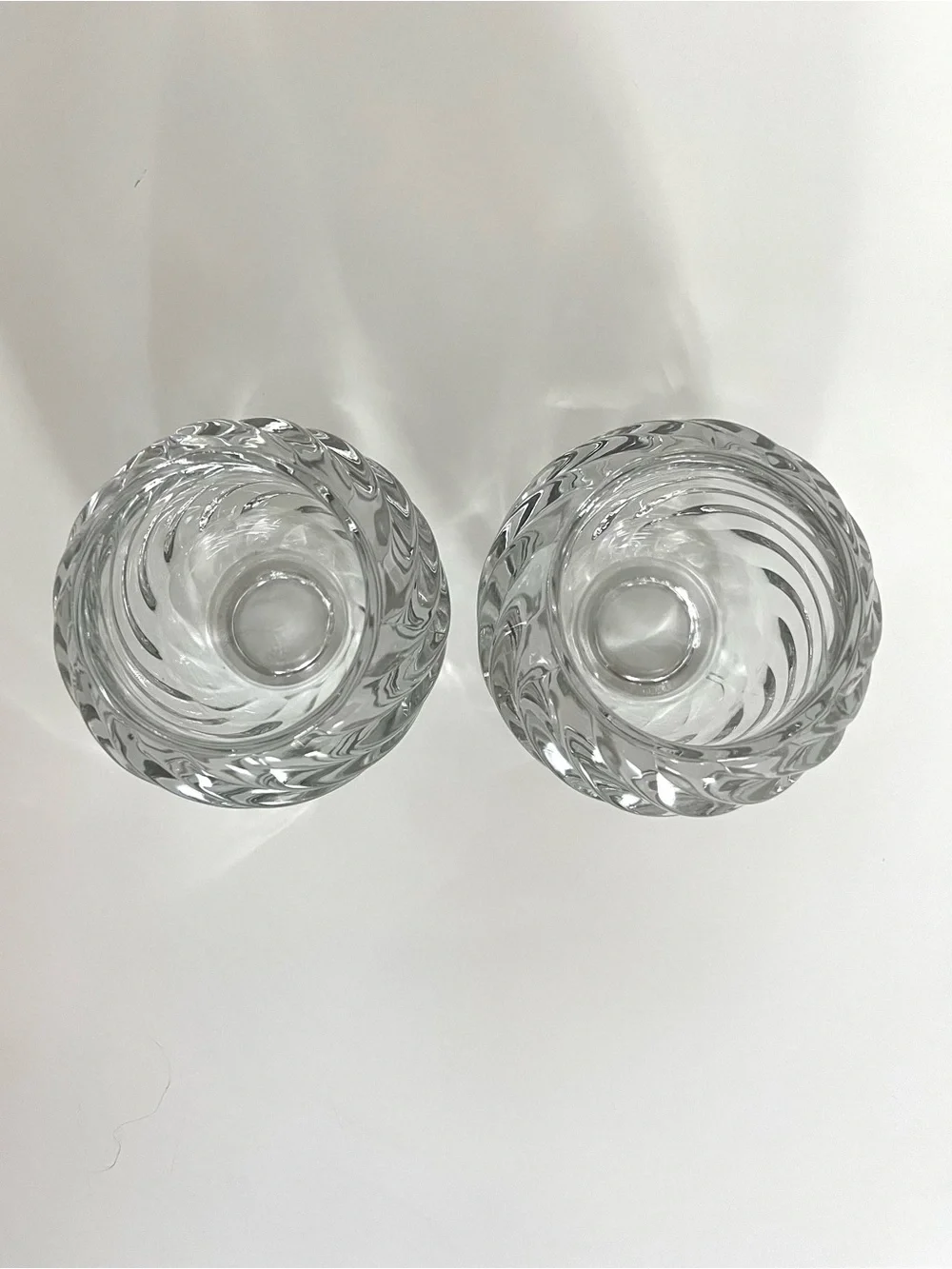 Vintage PartyLite Illusions Votive Holders - Clear Crystal Home Accents